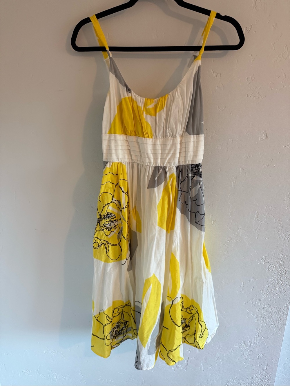Maeve Yellow & Gray Floral Sundress